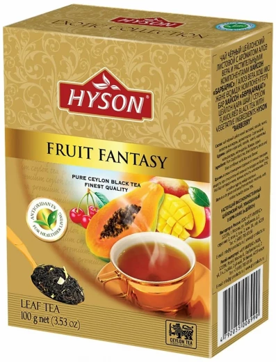 Чай цейлонский чёрный  Фруктовая фантазия (Ceylon black tea Fruit Fantasy Hyson) 100 г — 