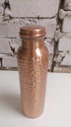 Медная бутылка Чанда (Pure Copper Bottle Hammered Cotted Chanda) 1000 мл