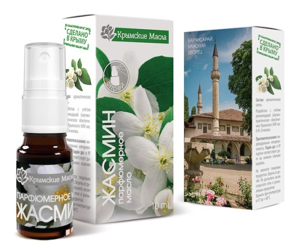 УЦЕНКА! Парфюмерное ароматическое масло Жасмин спрей СРОК ДО 07.2026 (Jasmine Крымские масла) 10 мл