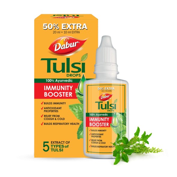 Капли Тулси (Священный базилик) Дабур (Tulsi Drops Immunity Booster Dabur) 30 мл