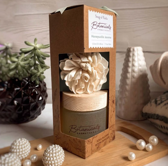 Ароматический диффузор Жимолость и Жасмин (Honeysuckle Jasmine Sola Flower Diffuser Song of India) 120 мл