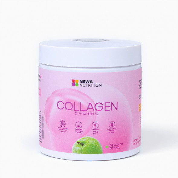 Коллаген гидролизованный со вкусом яблока для суставов и связок (Newa Nutrition Collagen Apple) 200 г
