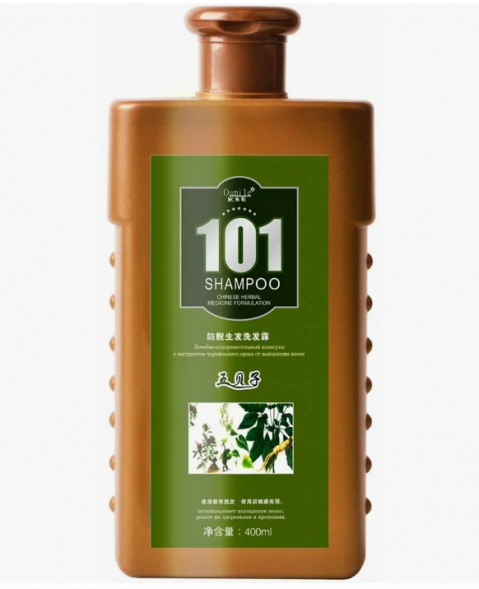 Лечебный шампунь от выпадения волос 101 с экстрактом чернильного ореха (Chinese herbal 101 Shampoo) 400 мл