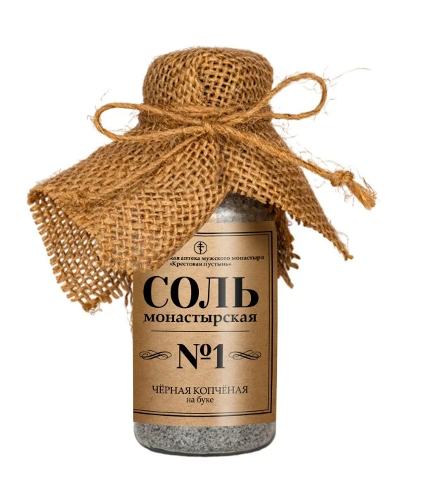 Соль монастырская № 1 черная копченая на буке (Солох-Аул) 120 г