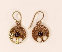 Серьги, круглый ажур, металл 2,5 х 2,5 см 1