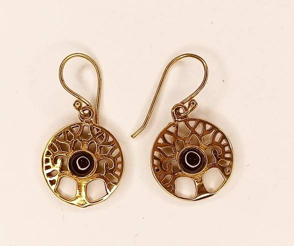 Серьги, круглый ажур, металл 2,5 х 2,5 см 1