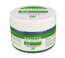 Сахарный скраб для ног с пантенолом (Universal Sugar Scrub Blue Sagitta Professional) 100 мл