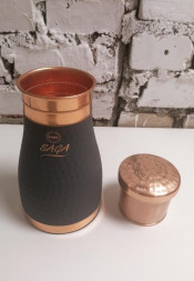 Медный кувшин со стаканом Сага (Pure Copper Jar SILK GRAY Saga) 1000 мл