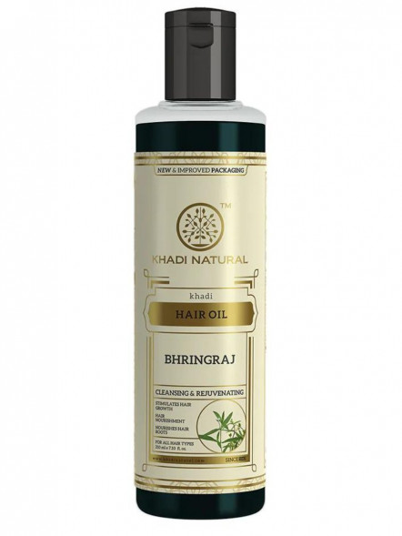 Масло от выпадения волос Брингарадж Кхади (Hair Oil Bhringraj Khadi) 210 мл