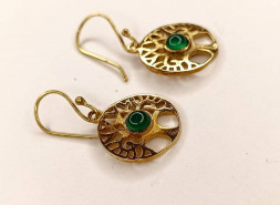 Серьги, круглый ажур, металл 2,5 х 2,5 см 2