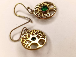 Серьги, круглый ажур, металл 2,5 х 2,5 см 2