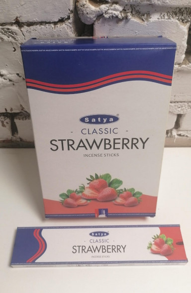Благовония классические Клубника Сатья (Classic Strawberry Satya) 18 г