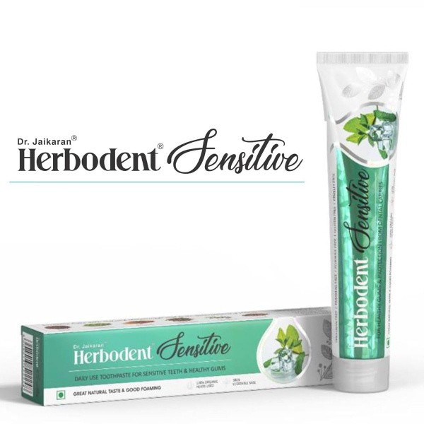 УЦЕНКА! Зубная паста для чувствительных зубов Хербодент СРОК ДО 04.2026 (Herbodent Sensitive toothpastе Dr. Jaikar) 100 г 