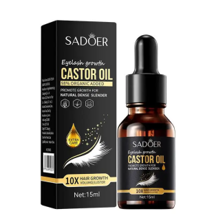 УЦЕНКА! Масло для роста ресниц с касторовым масло СРОК ДО 08.2026 (Sadoer Castor Oil Eyelash Growth) 15 мл