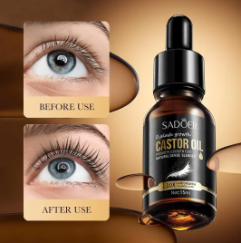 УЦЕНКА! Масло для роста ресниц с касторовым масло СРОК ДО 08.2026 (Sadoer Castor Oil Eyelash Growth) 15 мл