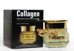 УЦЕНКА! Крем регенерирующий для лица ночной с коллагеном ПОМЯТА КОРОБКА (Collagen Regenerative NIGHT Cream Wokali) 55 г