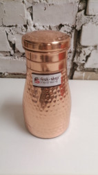 Медный кувшин со стаканом Сага (Pure Copper Jar HAMMERED Saga) 1000 мл