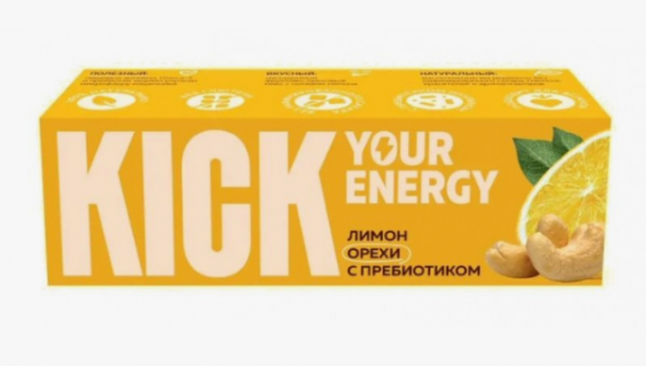 Батончик полезный лимон, орех, пребиотики (KICK YOUR ENERGY) 35 г