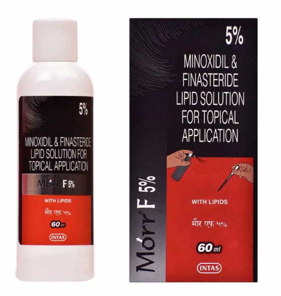 Липидный раствор Миноксидила и Финастерида 5% (Morr Minoxidil Finasteride Lipid Solution 5% Intas) 60 мл