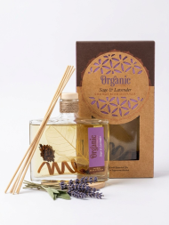 Ароматический диффузор Шалфей и Лаванда (Sage Lavender Organic Reed Diffuser Song of India) 150 мл