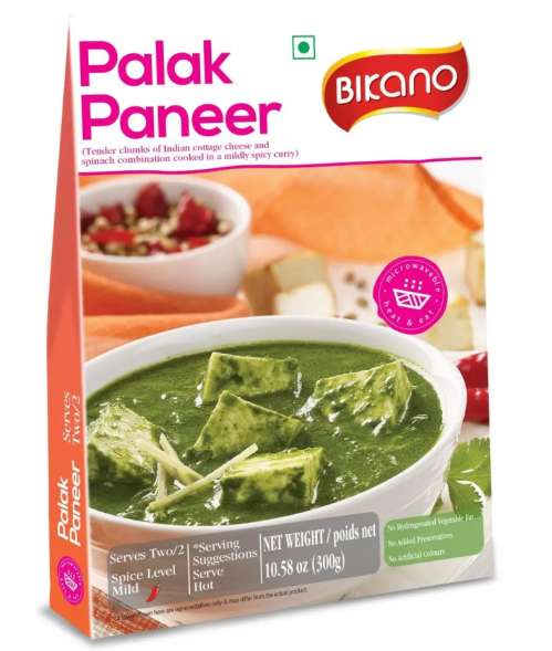Готовое блюдо Палак Панир (сыр со шпинатом) Бикано (Palak Paneer Bikano) 300 г (2 порции)