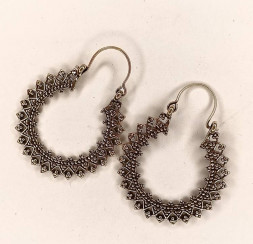 Серьги солнце, под серебро металл 3,5 х 3,5 см  