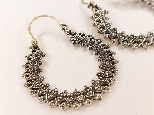 Серьги солнце, под серебро металл 3,5 х 3,5 см  