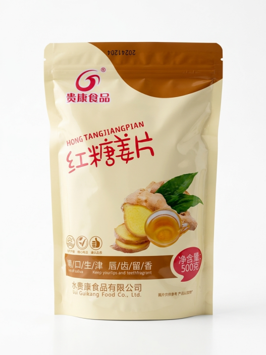 Имбирь кусочками в коричневом сахаре (Hong Tang Jiangpian) 500 г