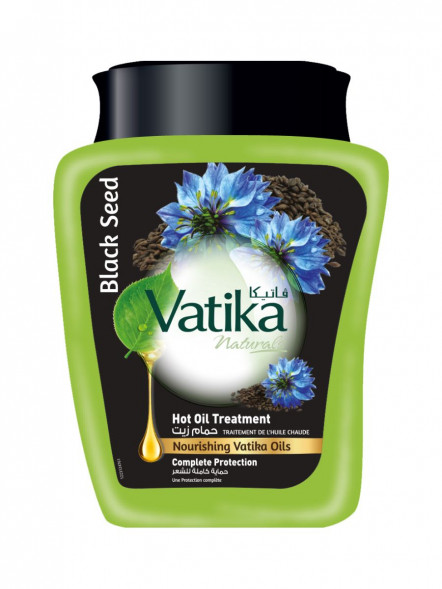 Маска для волос с Черным Тмином Комплексная защита Ватика Дабур (Dabur Vatika hair mask Black Seed Complete Protection) 500 г