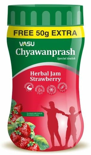 Чаванпраш Клубника Васу Тричуп (Chyawanprash Strawberry Trichup Vasu) 500 + 50 г