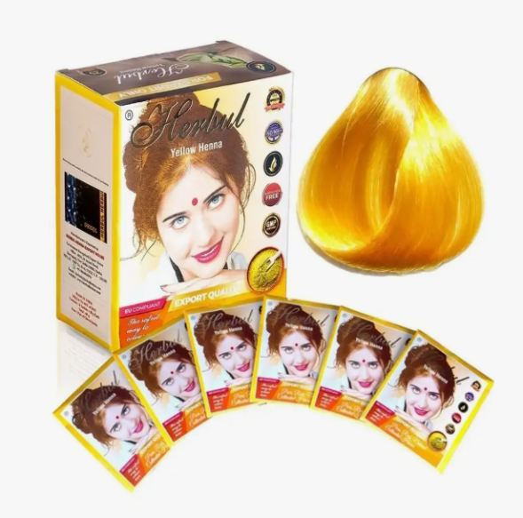 Хна индийская Желтая Хербул (Yellow Henna Herbul) 6 x 10 г