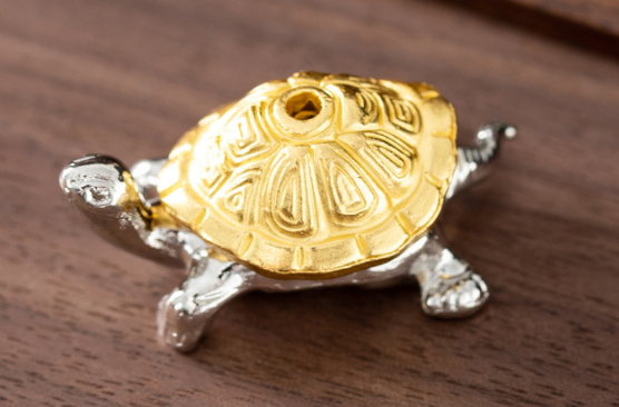 Подставка для благовоний Черепашка с золотым панцирем 3,5 х 2 см