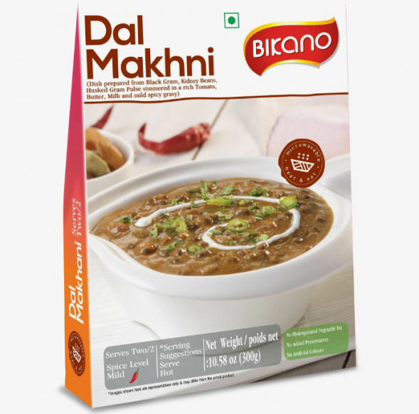 Готовое блюдо Дал Макхани смесь из черного гороха и фасоли Бикано (Dal Makhani Bikano) 300 г (2 порции)