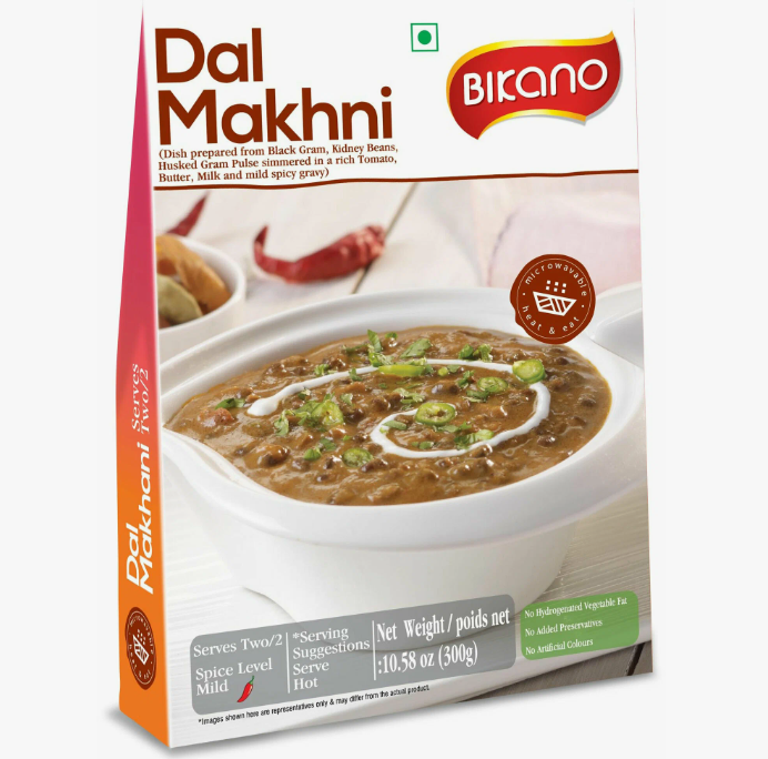Готовое блюдо Дал Макхани смесь из черного гороха и фасоли Бикано (Dal Makhani Bikano) 300 г (2 порции)