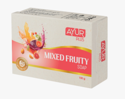 Мыло для лица и тела Мультифрукт (Mixed Fruity Soap Ayur Plus) 100 г