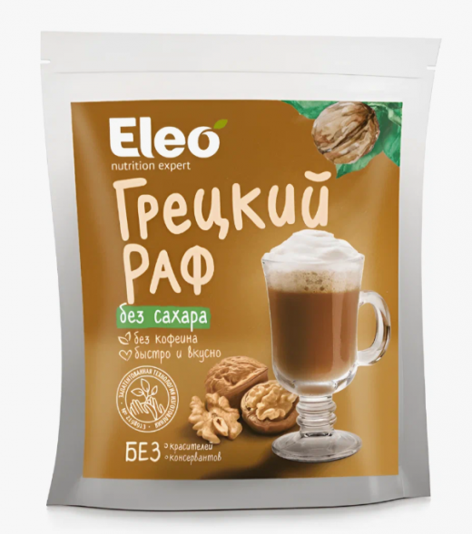 Напиток Грецкий раф без сахара без кофеина (Eleo) 150 г