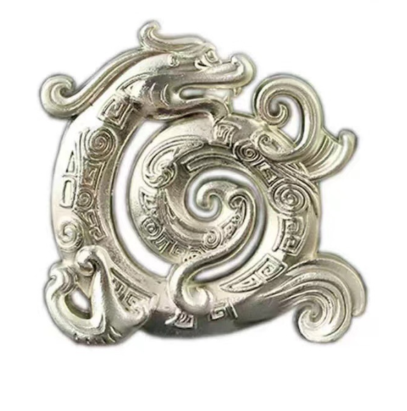 Подставка для благовоний Серебряный дракон 4 х 4 см