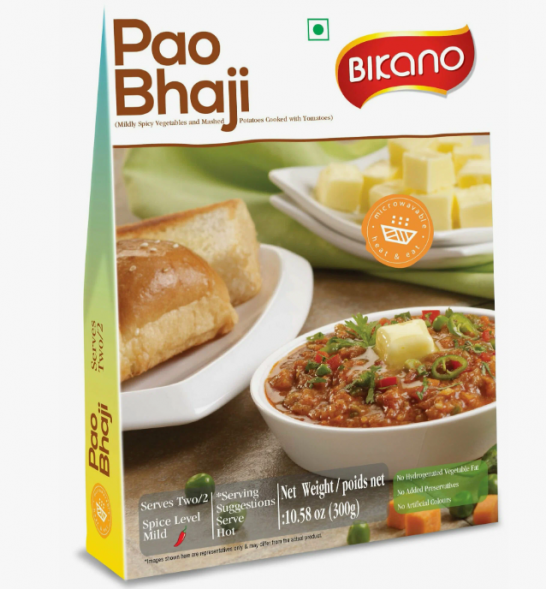 Пряные овощи с картофельным пюре и томатами Пао Бхаджи Бикано (Pao Bhaji Bikano) 300 г (2 порции)