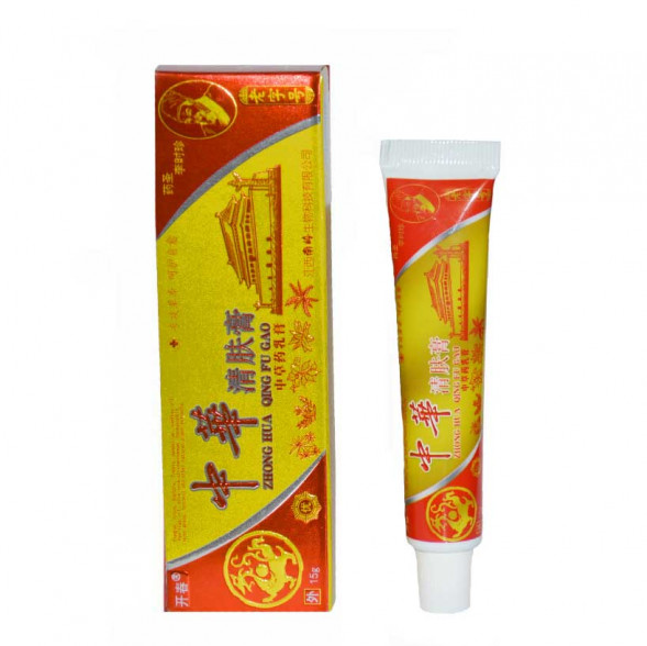 УЦЕНКА! Мазь от зуда кожи, дерматита, кожной сыпи СРОК ДО 03.2026 (China clear skin cream Zhong hua qing fu gao) 15 г