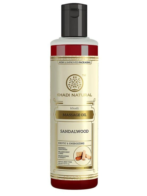 Масло массажное Сандаловое дерево Кхади (Sandalwood Massage Oil Khadi) 210 мл