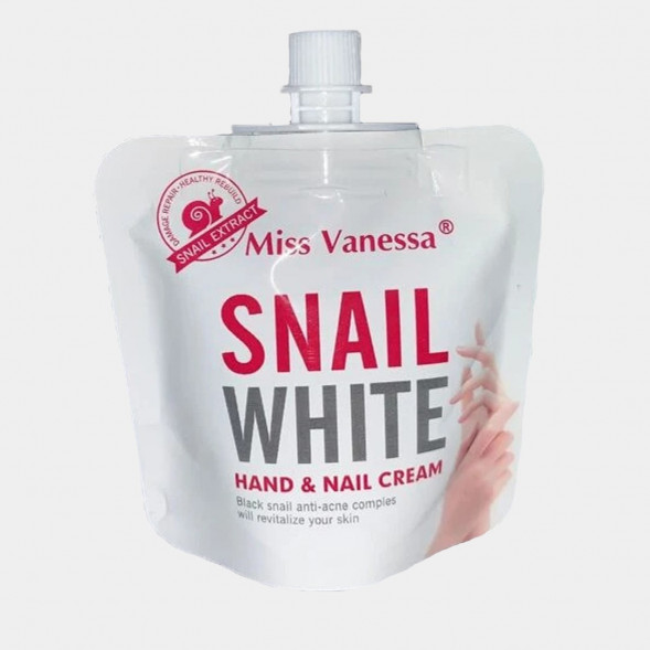 Крем для рук и кутикул с муцином улитки (Miss Vanessa Snail White Hand Nail Cream) 1 шт 30 г