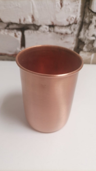 Медный стакан ручная работа Чанда (Copper Glass PLAIN Chanda) 200 мл