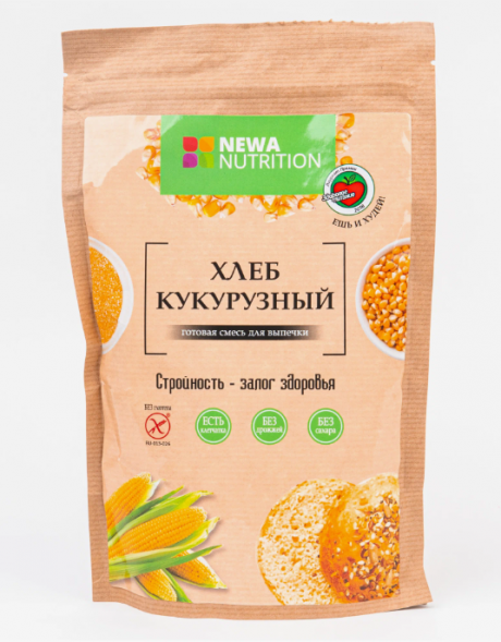 Хлеб кукурузный без глютена готовая смесь для выпечки (Newa Nutrition) 300 г