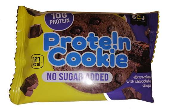 Печенье протеиновое со вкусом брауни с шоколадной крошкой БЕЗ САХАРА (Prote!n Cookie Brownie Drops SOJ) 37 г