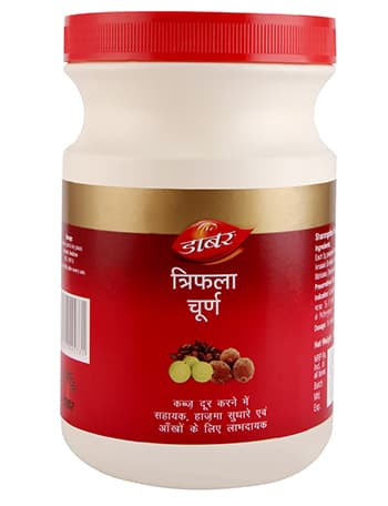 УЦЕНКА! Трифала порошок очищение и омоложение ТРЕЩИНА НА КРЫШКЕ (Triphala churna Dabur) 500 г