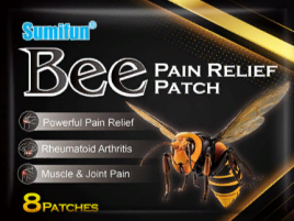 Пластырь обезболивающий на основе пчелиного яда Сумифун (Bee pain relief patch Sumifun) 8 шт