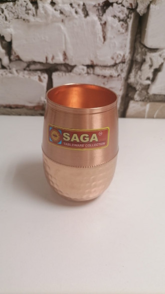 Медный стакан Сага (Mirror Line Steel Copper Glass DHOLAK Saga) 200 мл