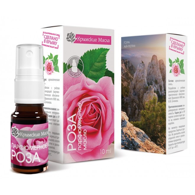 Парфюмерное ароматическое масло Роза спрей (Rose Крымские масла) 10 мл