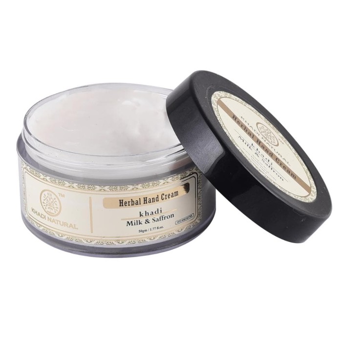 Крем для кожи рук Молоко и Шафран Кхади (Milk and Saffron Herbal Hand Cream Khadi) 50 г