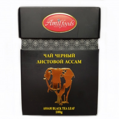 Чай черный листовой Ассам Амилфудс (Black tea Amilfoods) 100 г — 